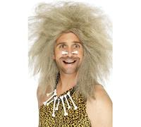 Smiffy's Perruque Homme des Cavernes – Fou, Blonde, Grosse – Halloween