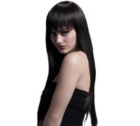 Smiffys Perruque Jessica collection Fever, brune, coupe longue avec frange, 66cm / 26in