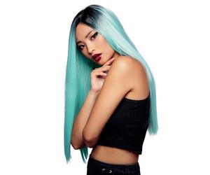 Smiffys Perruque Manic Panic® Sea Nymph™ Super Vixen™, cheveux lisses avec frange sur le côté, coiffure à chaud Halloween