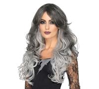 Smiffys Perruque mariée gothique Deluxe, Gris, Résistant à la chaleur/personnalisable