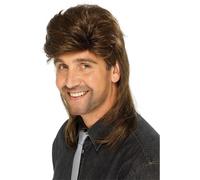 Smiffys - Perruque "Mullet" pour homme SM551 (Taille unique) (Marron)