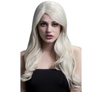 Smiffys Perruque Nicole collection Fever, blonde, légèrement ondulé avec raie sur le côté, 66cm / 26in Halloween