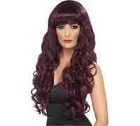 Smiffys - Perruque "Sirène" pour femme SM487 (Taille unique) (Bordeaux)