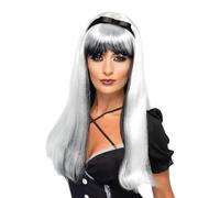 Smiffys Perruque sorcière Halloween Blanc