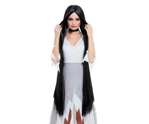 Smiffys Perruque sorciŠre, Extra long, Noir, 120 cm Halloween