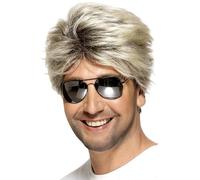 Smiffys Perruque style de rue des années 80, blonde, cheveux courts et lisses Halloween, Carnaval