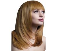 Smiffys Perruque Tanja collection Fever, châtain, dégradé effilé avec frange, 48cm / 19in Halloween