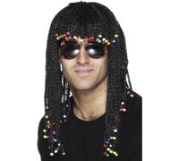 Perruque tresses Afro noires noires