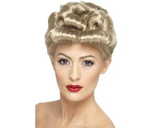 Smiffys Perruque vintage des années 40, blonde, avec boucles Halloween