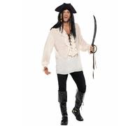 Smiffys Pirate Chemise Ivoire Lacet Adulte Hommes Halloween Accessoire Costume
