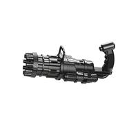 Smiffys Pistolet à bulles Gatling, noir, avec tube à bulles et plateau