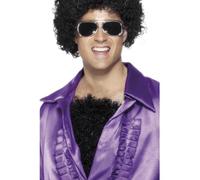 Smiffys Poitrine poilue, noir, Deluxe, Sur élastique Halloween