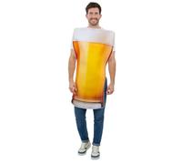 Smiffys Poncho de pinte de bière pour adultes, déguisement amusant, costume de enterrement de vie de garçon, tenue de fête de carnaval, tenue de verre à bière fantaisie, costume amusant, unisexe pour