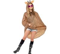 Smiffys Giraffe Party Poncho, Brown