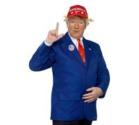 Smiffys Costume de president, bleu et rouge, avec veste, cravatte, chapeau et badges
