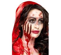 Smiffy's Prothèse en latex Entailles Rouge avec adhésif – Halloween, Carnaval