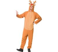 Smiffy's Costume de renne - Combinaison - Brun - Halloween, Carnaval