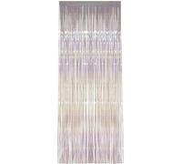 Smiffys Rideau scintillant, Blanc, Irisé, 91x244cm/36x96in