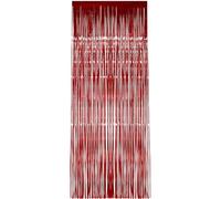 Smiffys Rideau scintillant, Rouge, Métallique, 91cm x 244cm
