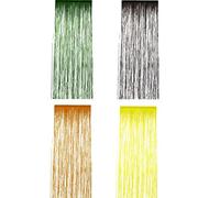 Smiffys Rideau scintillant, Vert métallisé, 91cmx244cm / 36inx91in