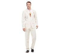 Smiffys Roaring 20s Gent Costume, White (Size XL)