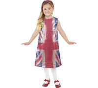 Smiffys - Robe de déguisement "All That Glitters" - Fille SM999 (146-152) (Rouge/Bleu/Argent)
