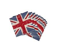 Smiffys Serviettes en papier à imprimé Union Jack de style vintage, Paquet de 16, 33x33 cm