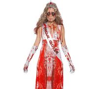Smiffys - Set d'accessoires de déguisement "Bloody Prom Queen" pour femme SM1892 (taille unique) (Blanc/Rouge)
