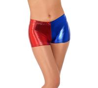 Smiffys Short Whiplash Fever Miss Jester, Rouge et bleu