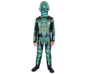Smiffys Skeleton Gamer Costume, Glow in the Dark