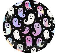 Smiffys - Spectres - Pack de 8 assiettes de fête SM180 (taille unique) (Noir/Coloré)