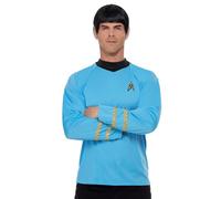 Smiffys Déguisement Star Trek Tenue de travail de scientifique Série originale Bleu Haut Halloween