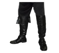 Smiffy's Sur-bottes Pirate Noires Deluxe Halloween Taille unique