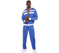 Smiffys Survêtement Scouser, Bleu, haut et pantalon zippés Halloween