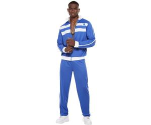 Smiffys Survêtement Scouser, Bleu, haut et pantalon zippés Halloween