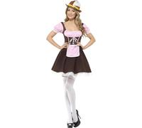 Smiffys Tavern Girl Costume, Brown (Size M)