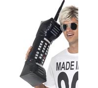 Smiffy's Accessoire Téléphone portable rétro gonflable noir 76 cm Halloween