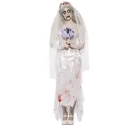 Smiffys Till Death Do Us Part Zombie Bride Costume, White (Size L)