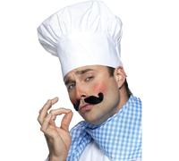 Smiffys Toque de chef, blanche Halloween, Carnaval