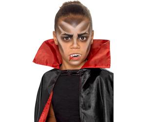 Smiffys Trousse de maquillage Enfant Vampire Halloween, aqua, Multicolore, 3 couleurs, dents de vampire, éponge en mousse, éponge et brosse, Carnaval