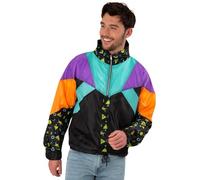 Smiffys Unisex 80s Windbreaker Jacket