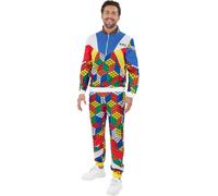 Smiffys Unisex Rubik's Cube Tracksuit Costume (pack of 1) Medium 38" - 40" Multi