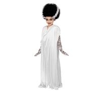 Smiffys Universal Monsters Bride of Frankenstein Costume Dress with Bandages & Gloves, Officially Licensed Classic Universal Monsters Fancy Dress, Child Dress Up Costumes