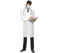 Smiffys Urgence Er Docteur Blanc Manteau Masque Adulte Hommes Halloween Costume