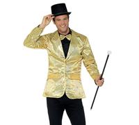 Smiffys Veste à sequins, doré, pour homme Halloween