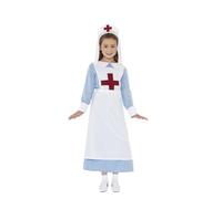 Smiffys WW1 Guerre Mondiale 1 Nurse Premier Aide Enfant Costume Halloween Fille