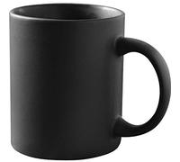 Smilatte Tasse à café en porcelaine noire mate de 12 oz, tasse en céramique classique avec Hanlde pour thé Latte Cappuccino, noir