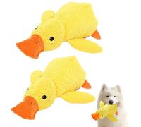 Smilbaley 2 Pièces Chien Anti-Stress Canard en Peluche, Jouet pour Chien Canard Jaune, Jouet pour Charlatan,Jouets pour Chiens, Convient aux Jouets pour De Petite Et Moyenne Taille
