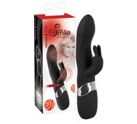SMILE Blacky - Vibromasseur USB 2 moteurs - silicone noir