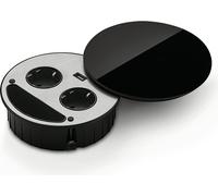 SMILE double prise USB en NOIR / Prise de table / Prise de courant / Double prise de courant